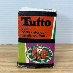 RARE Vintage Garnish Tool TUTTO Cuts Parts Stones Garnishes Fruit